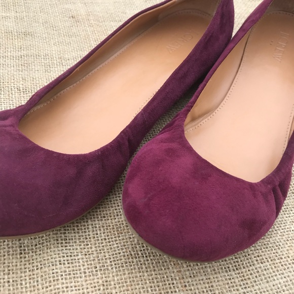 J. Crew Shoes - Burgundy J. Crew Suede Flats